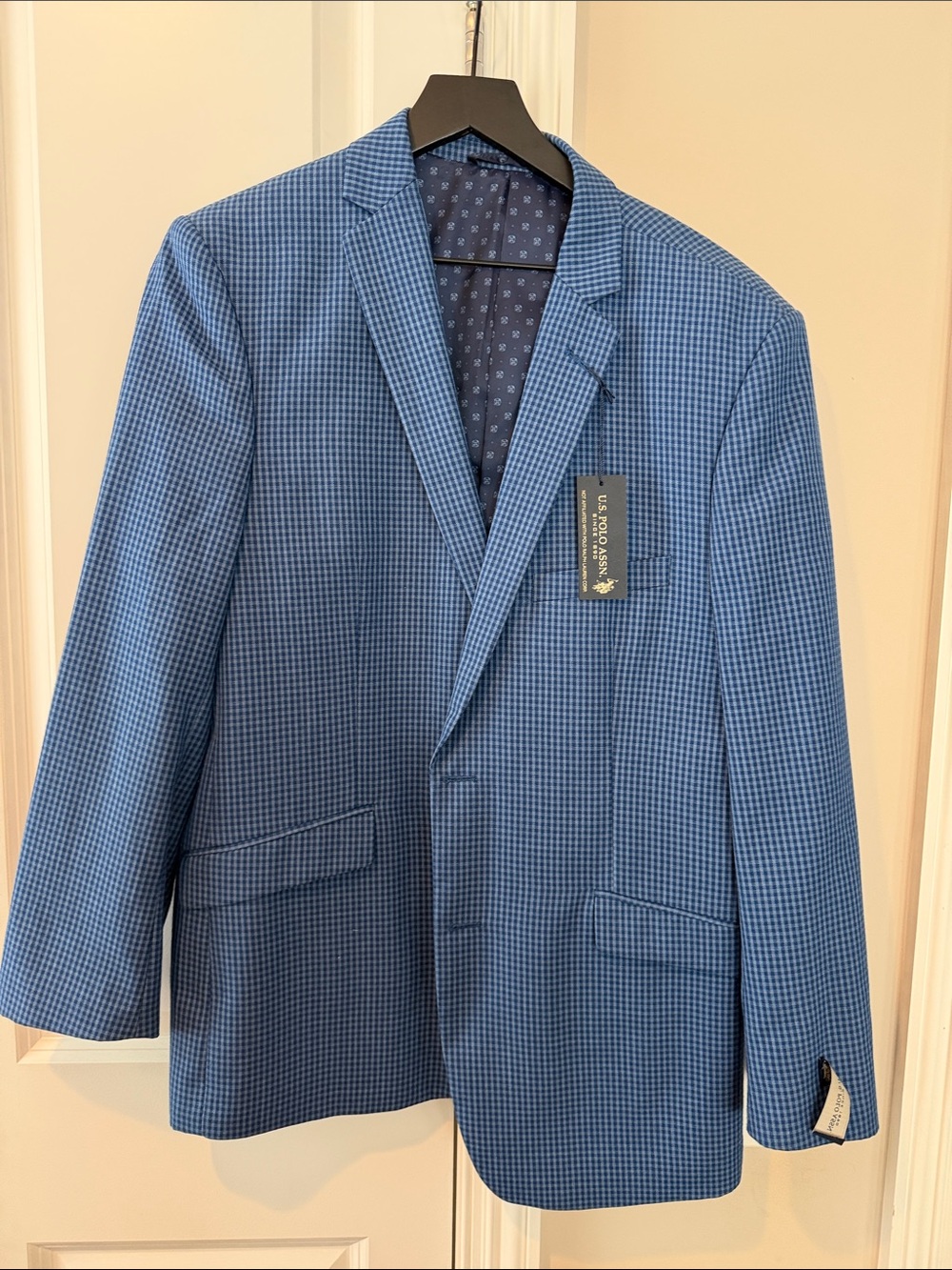 U.S. Polo Assn. Blue Micro-Check Sport Coat